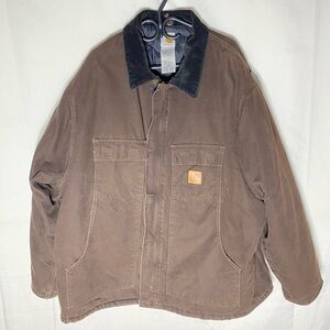 Carhartt C26 DKB Mocha Dual Zip Quilted Workwear Field Jacket Chore Jacket 3XL R
